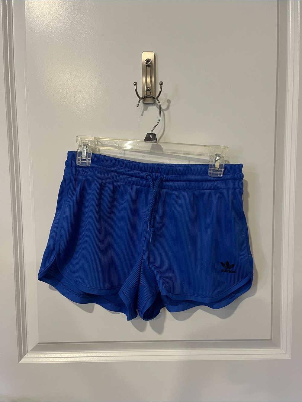 adidas Royal Blue Ribbed Athletic Shorts